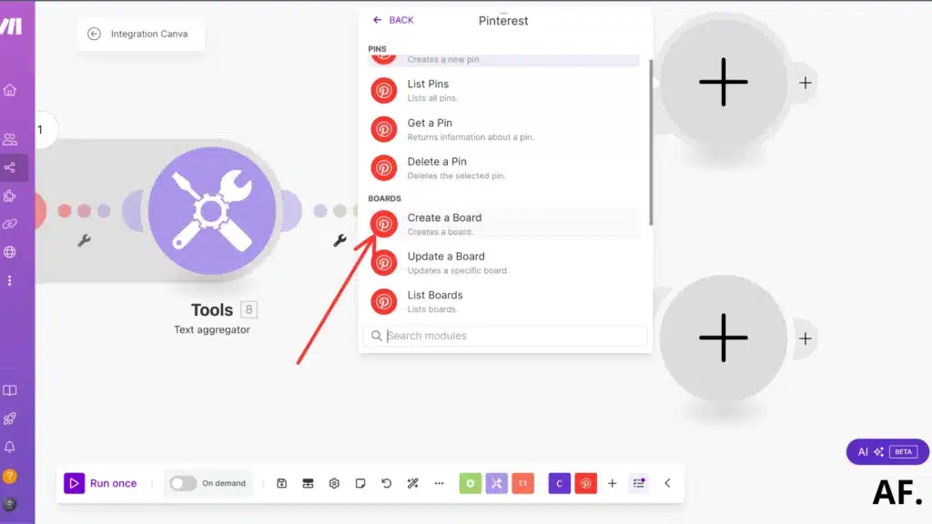 shows create a board module