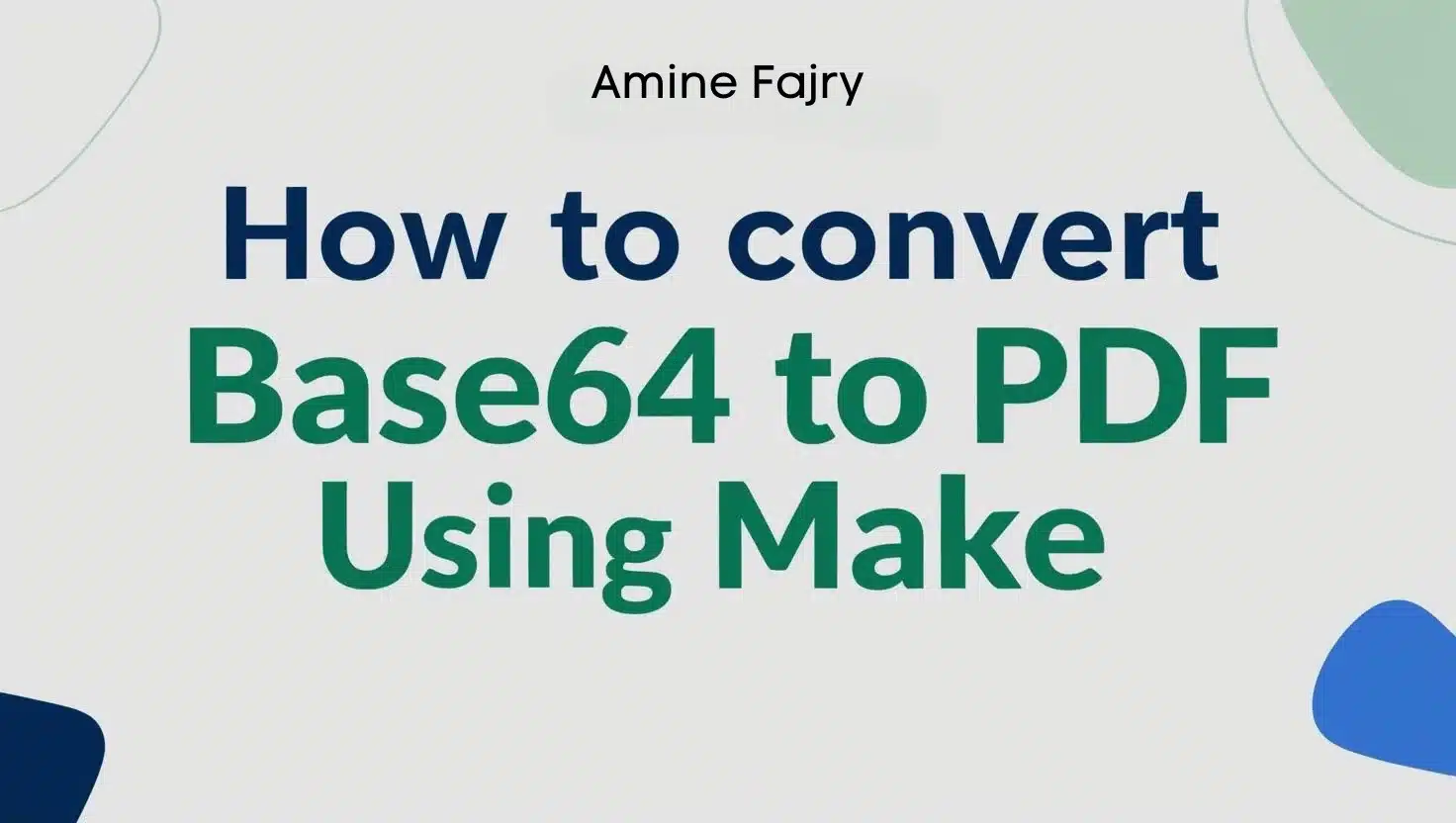 How to Convert Base64 to PDF Using Make Thumbnail