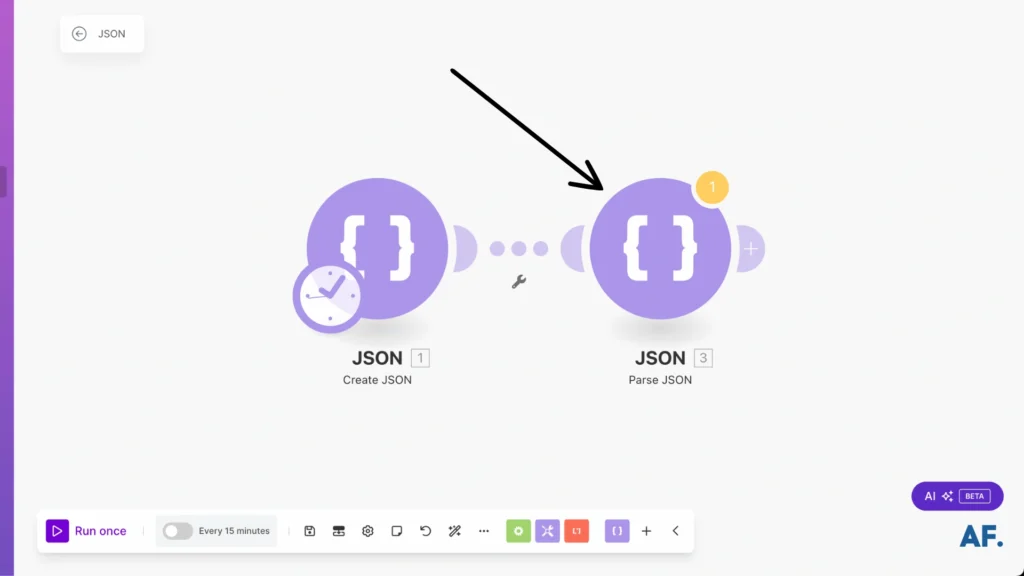 highlight parse json module