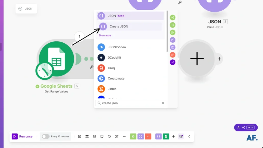 shows create json module