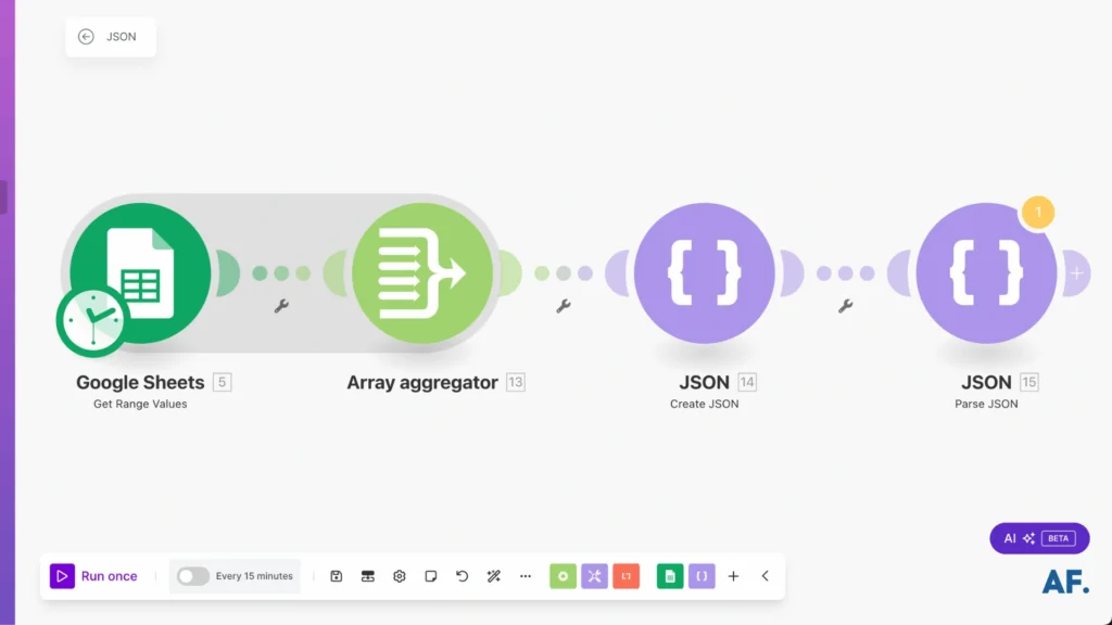 final look of json scenario