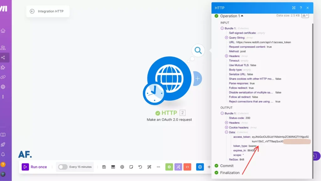 shows where is access_token