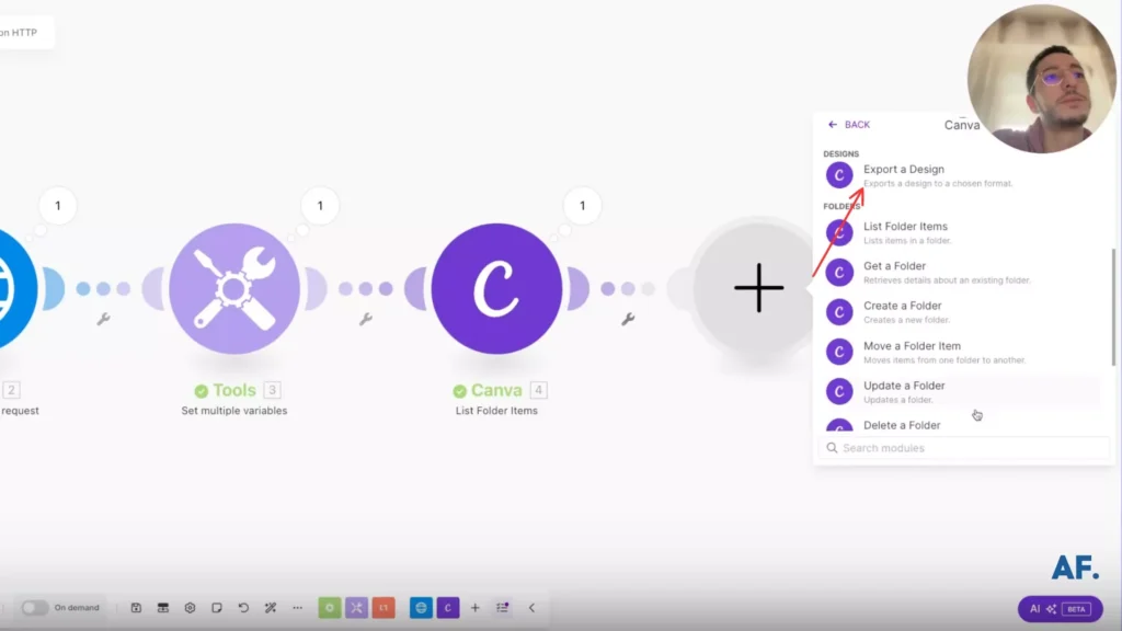 shows export a design module