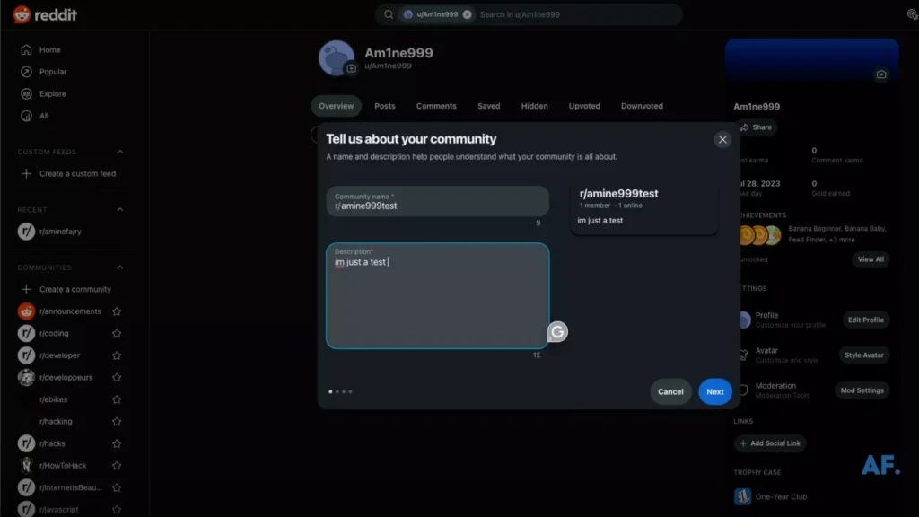shows to create a community on reddit