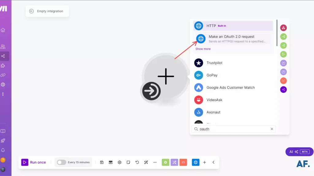 shows where the make oauth module