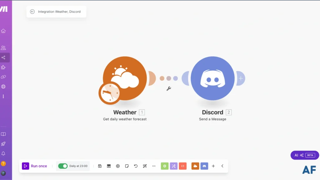 final look of automated scenario