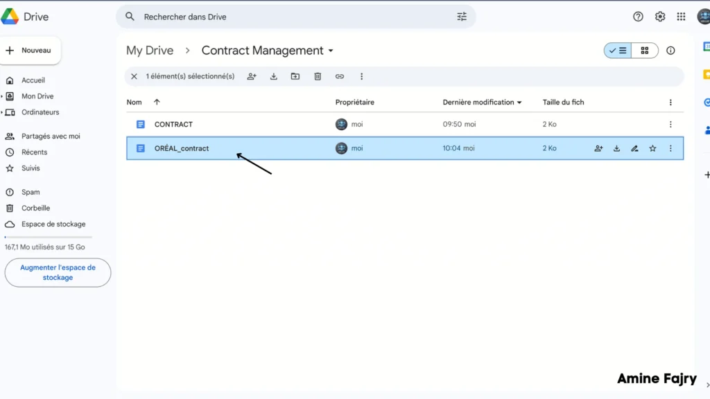 shows final contract file