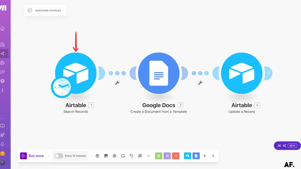 search records airtable module