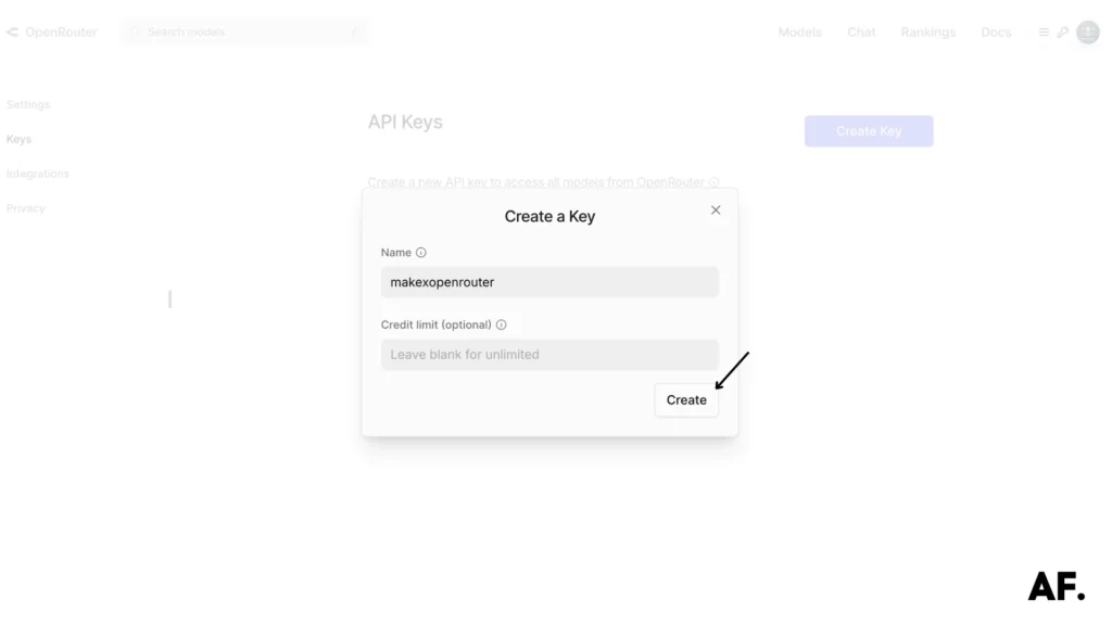 create on openrouter