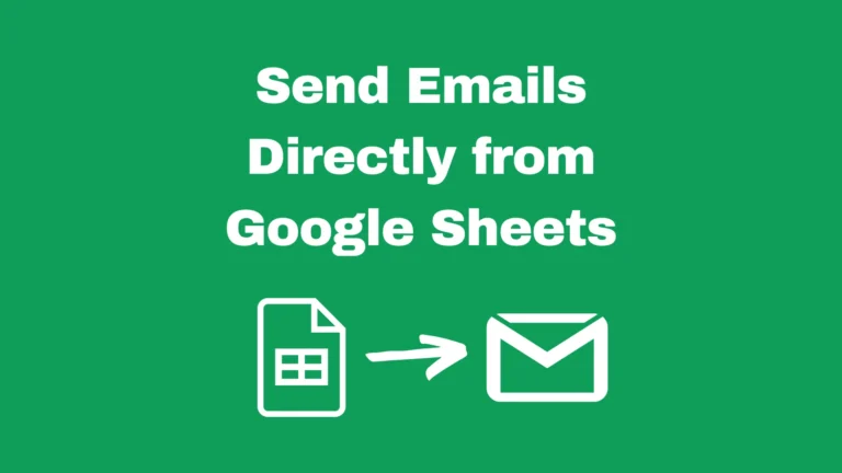 How To Send Emails From Google Sheets Using Make Thumbnail Image