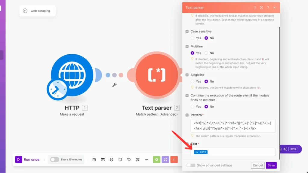 screenshot of second module and highlights data